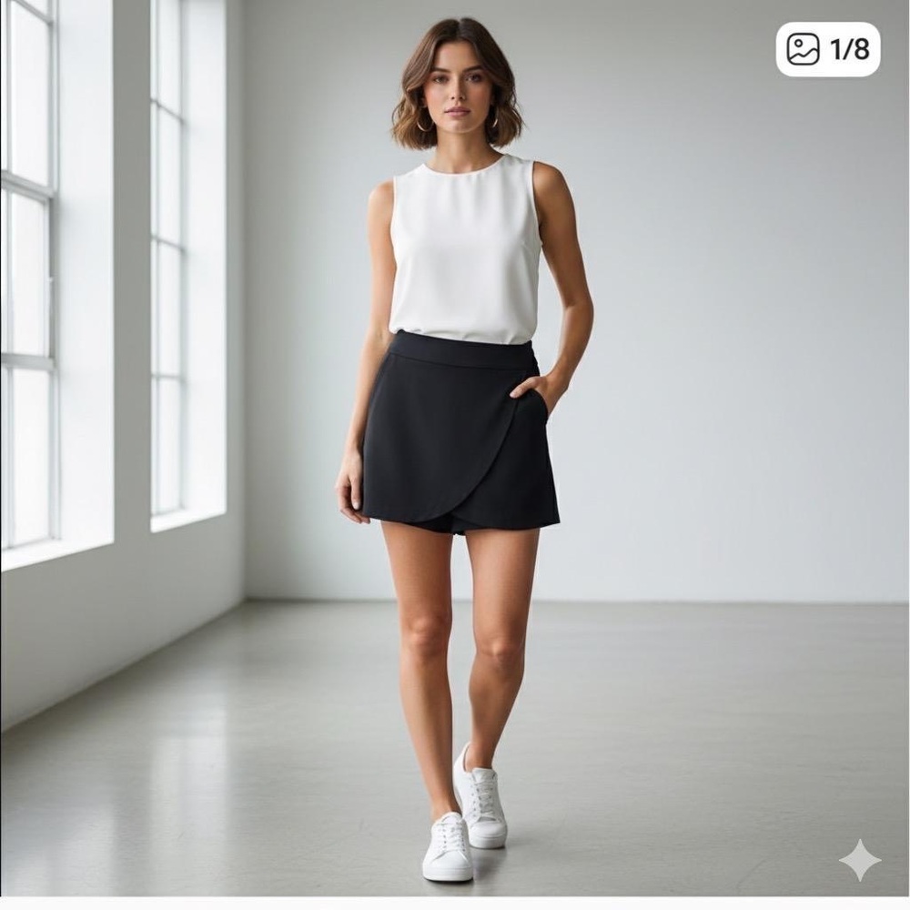 Bebe Elegant Black Skorts